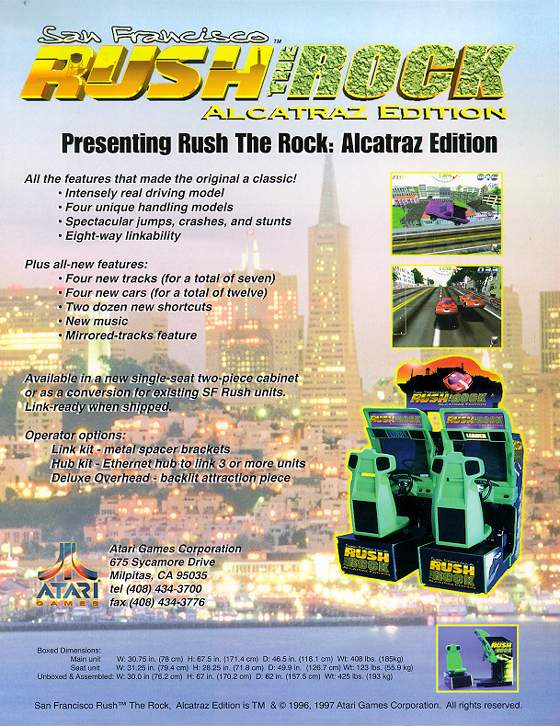 San Francisco Rush The Rock Alcatraz Edition Flyer: 2 Back
